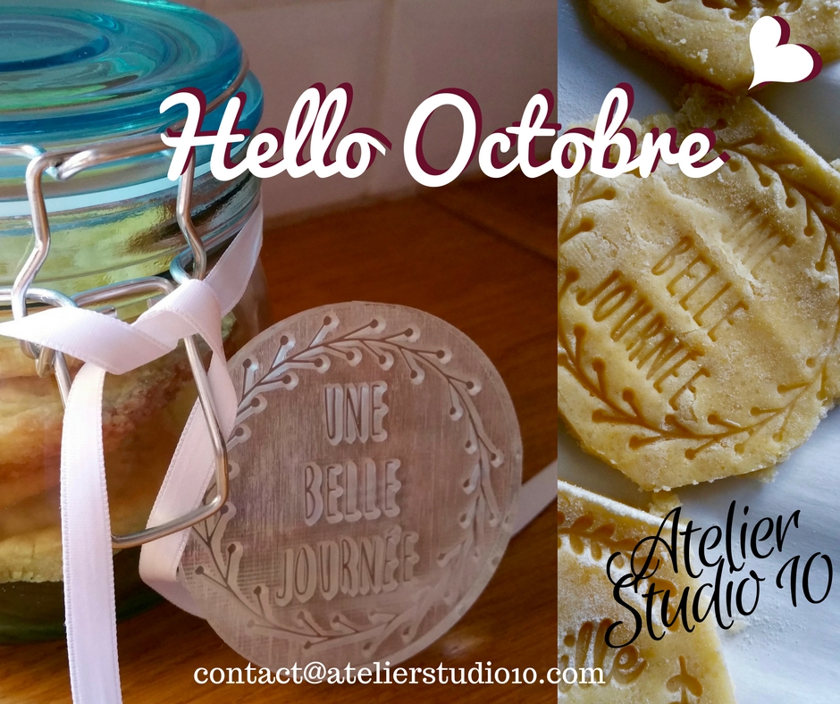 Hello Octobre – DIY cadeau biscuits maison en pot et tampon à biscuit