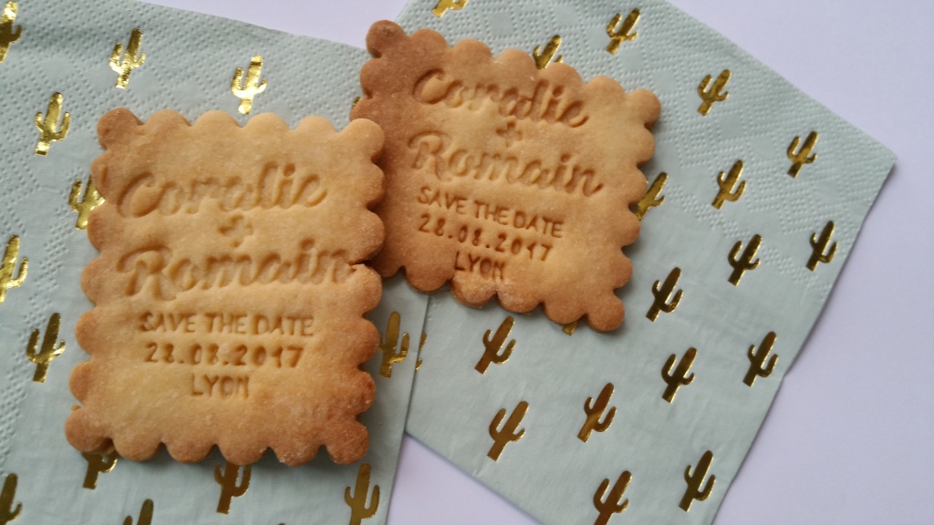 Tampon biscuit mariage